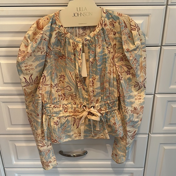 NWT Ulla Johnson Size 8 Edena blouse in Gardenia - Picture 5 of 7